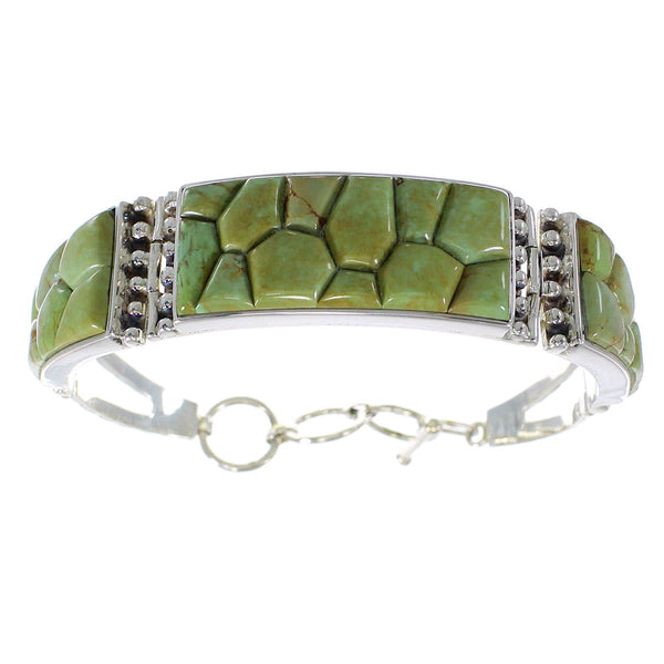 Turquoise And Silver Southwest Link Bracelet AX54456